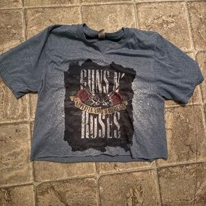 Gildan Blue Graphic Crop Top